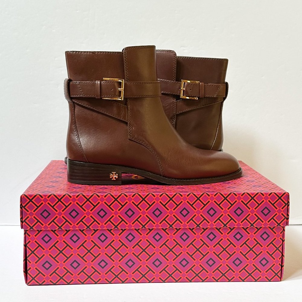 Tory Burch Brooke Ankle Bootie Perfect Brown Size 7